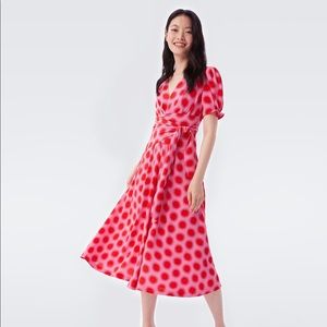 Summer 2022 Diane von Furstenberg “Sammi” wrap dress size 00 NWT in pink